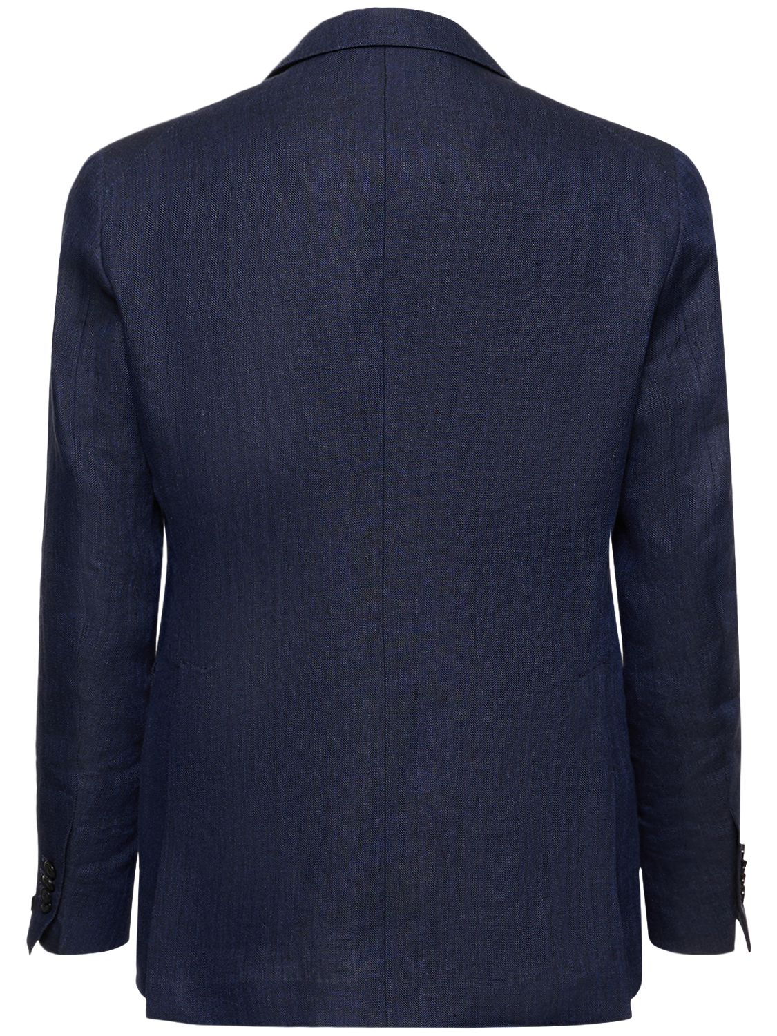 Shop Tagliatore Linen Jacket In Navy