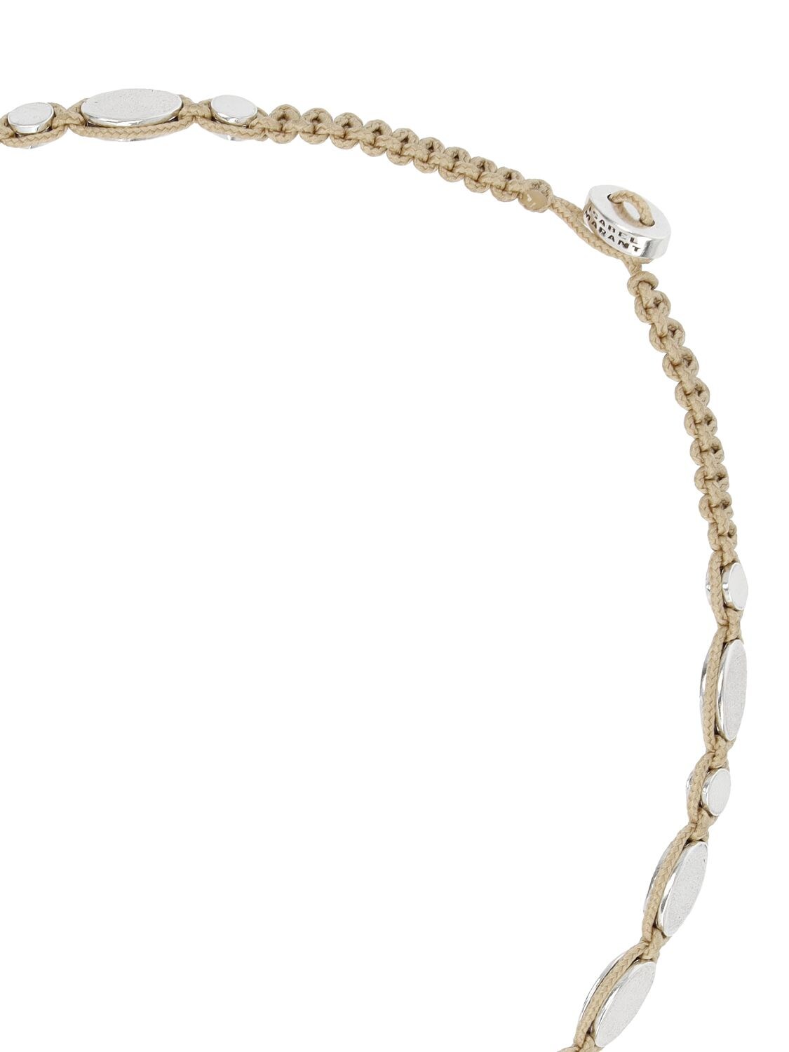 Shop Isabel Marant Sweets Collar Necklace In Natural,silver