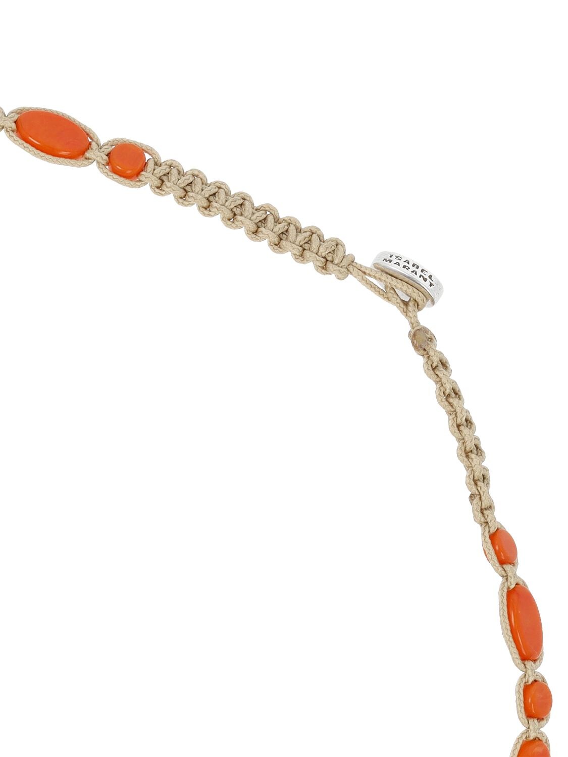 Shop Isabel Marant Sweets Collar Necklace In Orange,beige