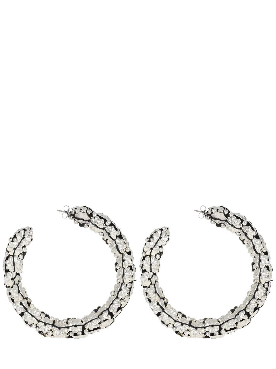 Isabel Marant Metallic Someth Hoop Earrings In Silver