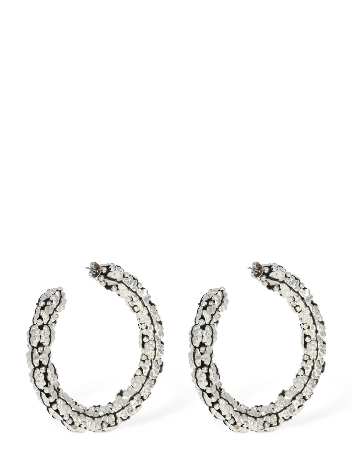Shop Isabel Marant Metallic Someth Hoop Earrings In Silver