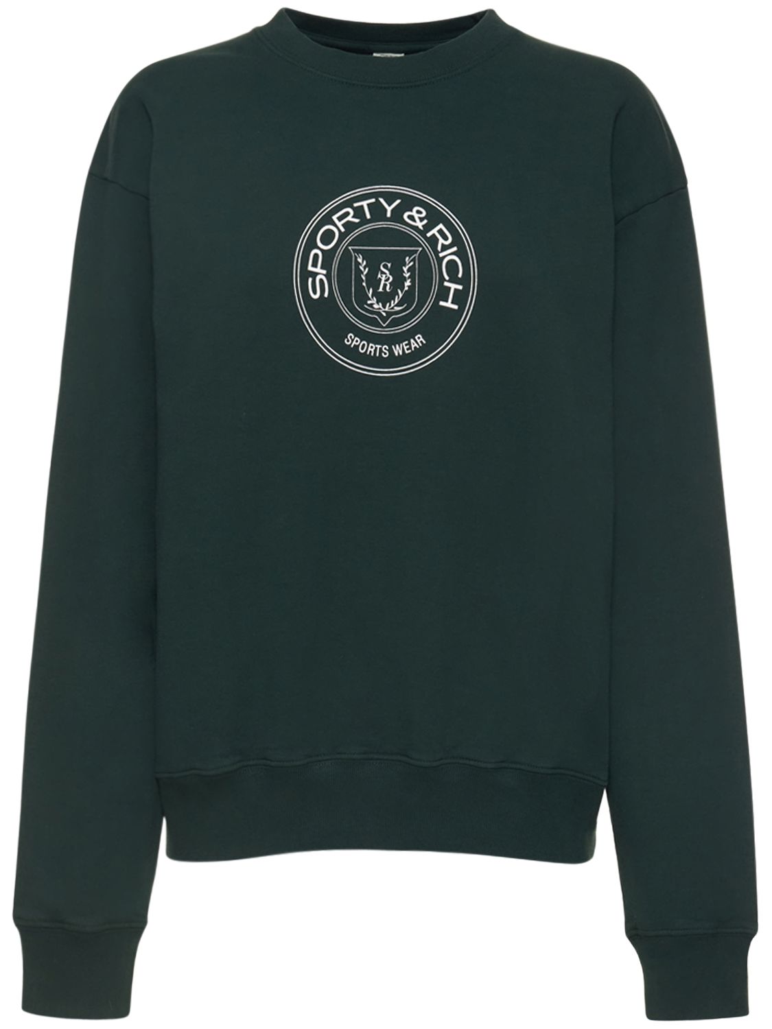 Sporty And Rich Monaco Crewneck Sweatshirt In Green