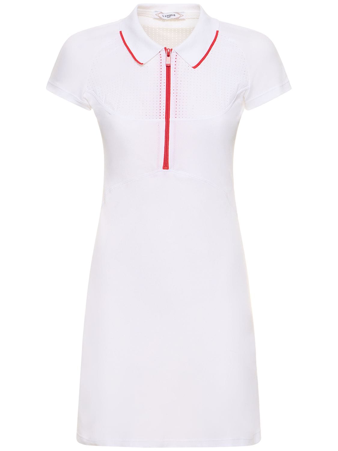 L'etoile Sport Mesh Zip Performance Dress In White