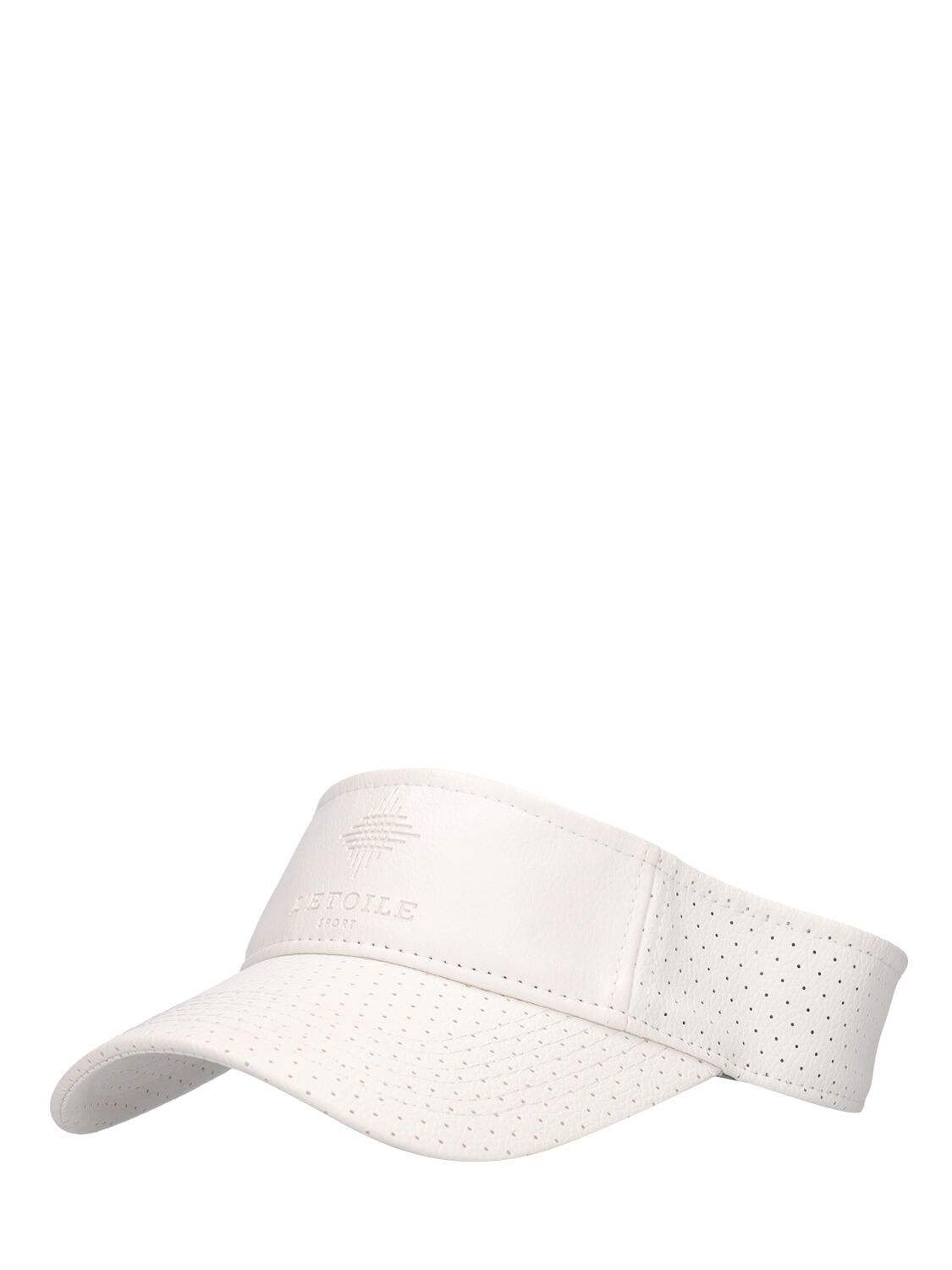 Shop L'etoile Sport Perforated Leather Visor In White