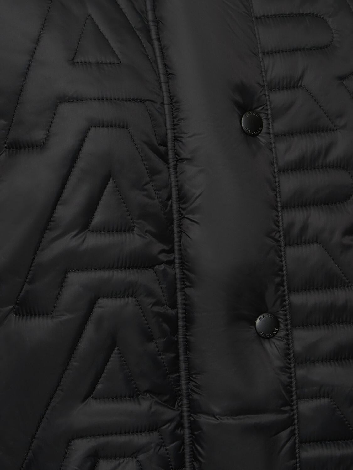 Shop Marc Jacobs Monogram Quilted Down Jacket In Black
