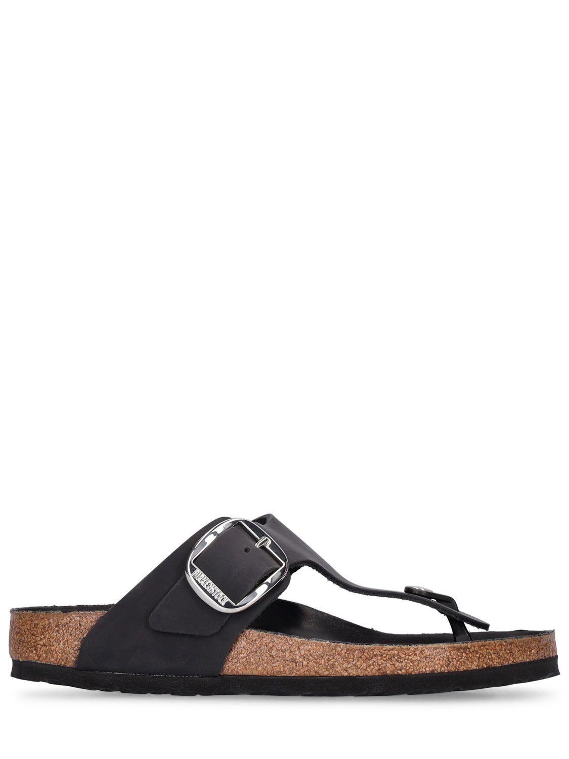 Image of Gizeh Big Buckle Oiled Leather Sandals