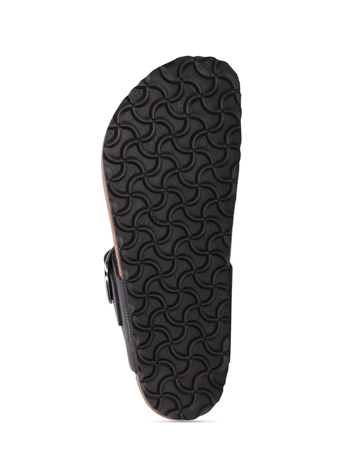 Shop Birkenstock Gizeh Big Buckle Oiled Leather Sandals In Black