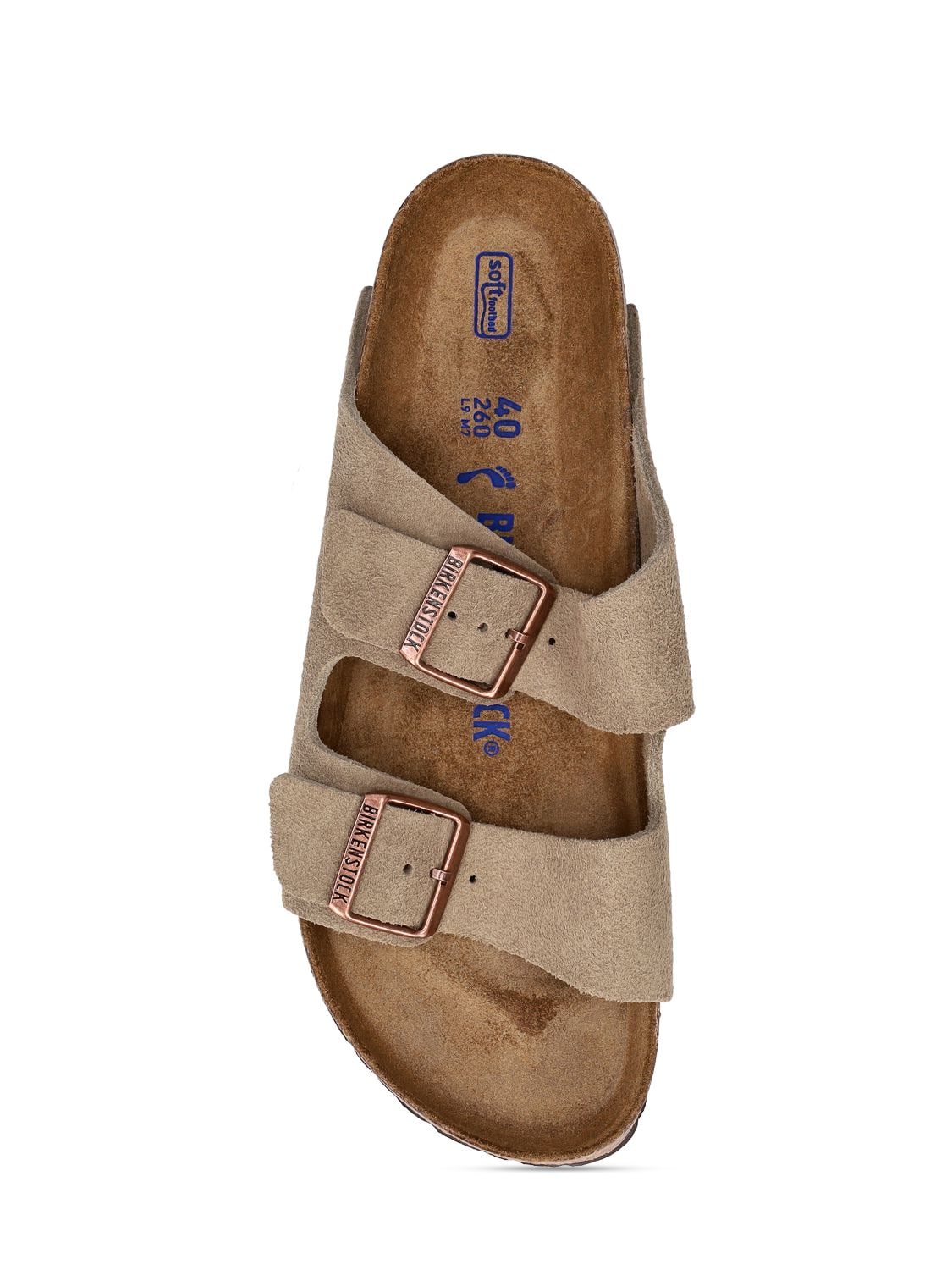 Shop Birkenstock Arizona Suede Sandals In Beige