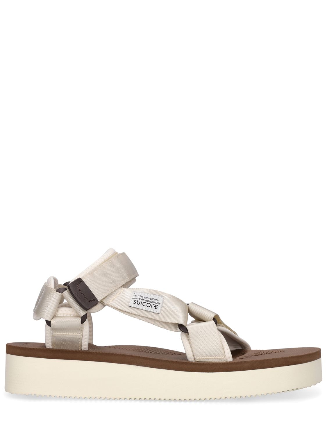 Suicoke Depa 2po Sandals In White,brown