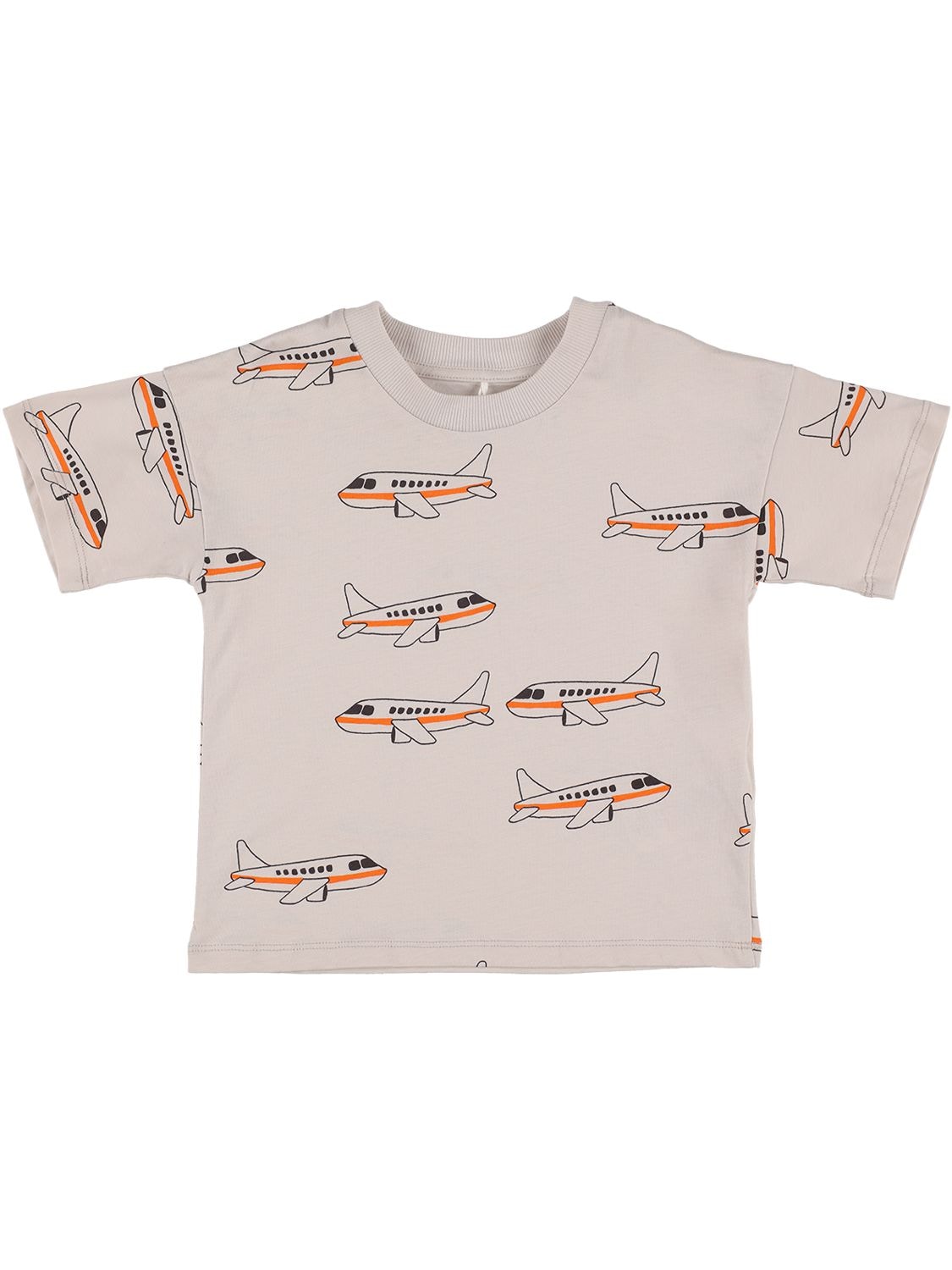 Mini Rodini Babies' Planes Printed Organic Cotton T-shirt In