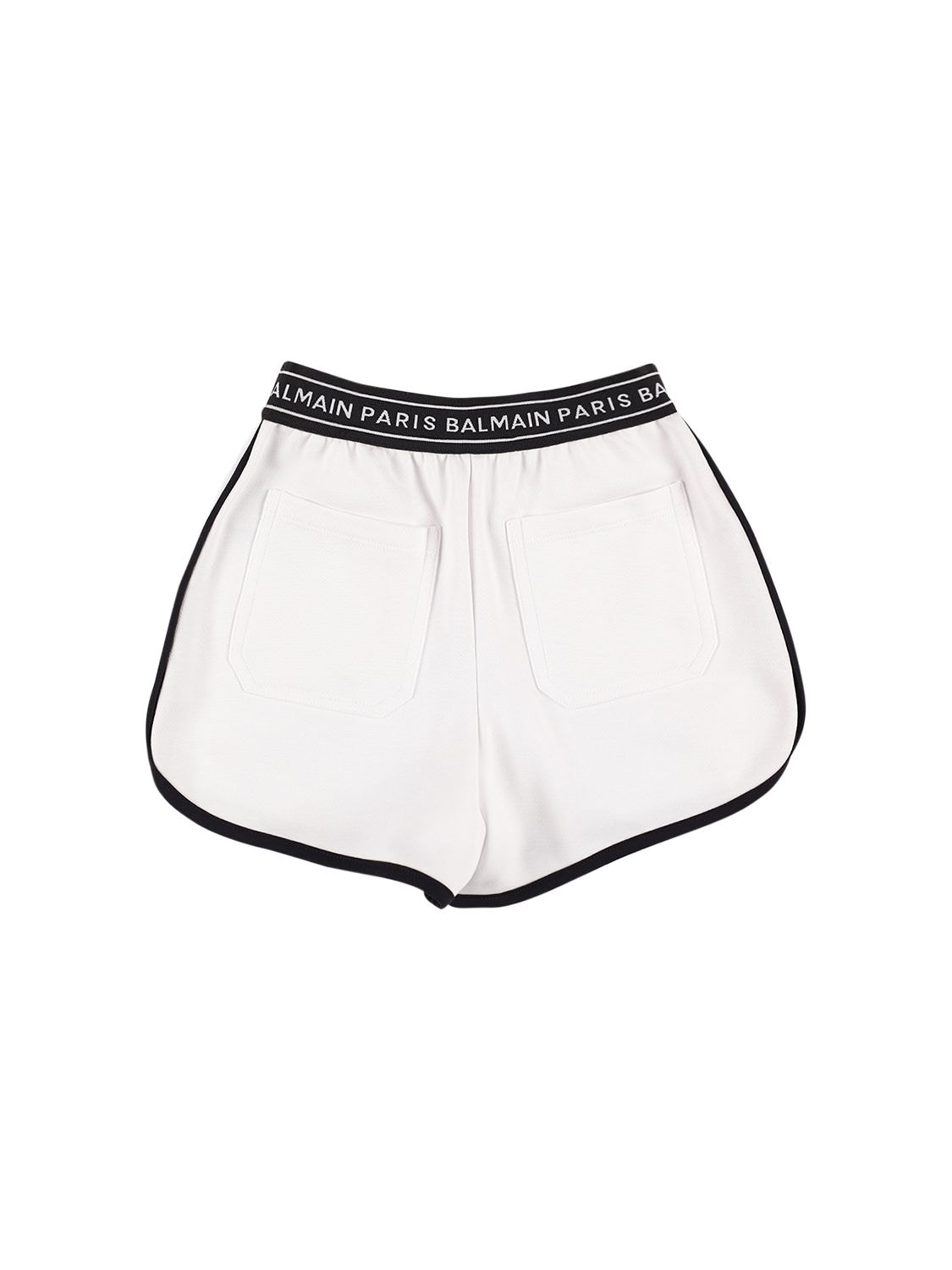 Balmain Organic Cotton Sweatshorts W/ Logo In White