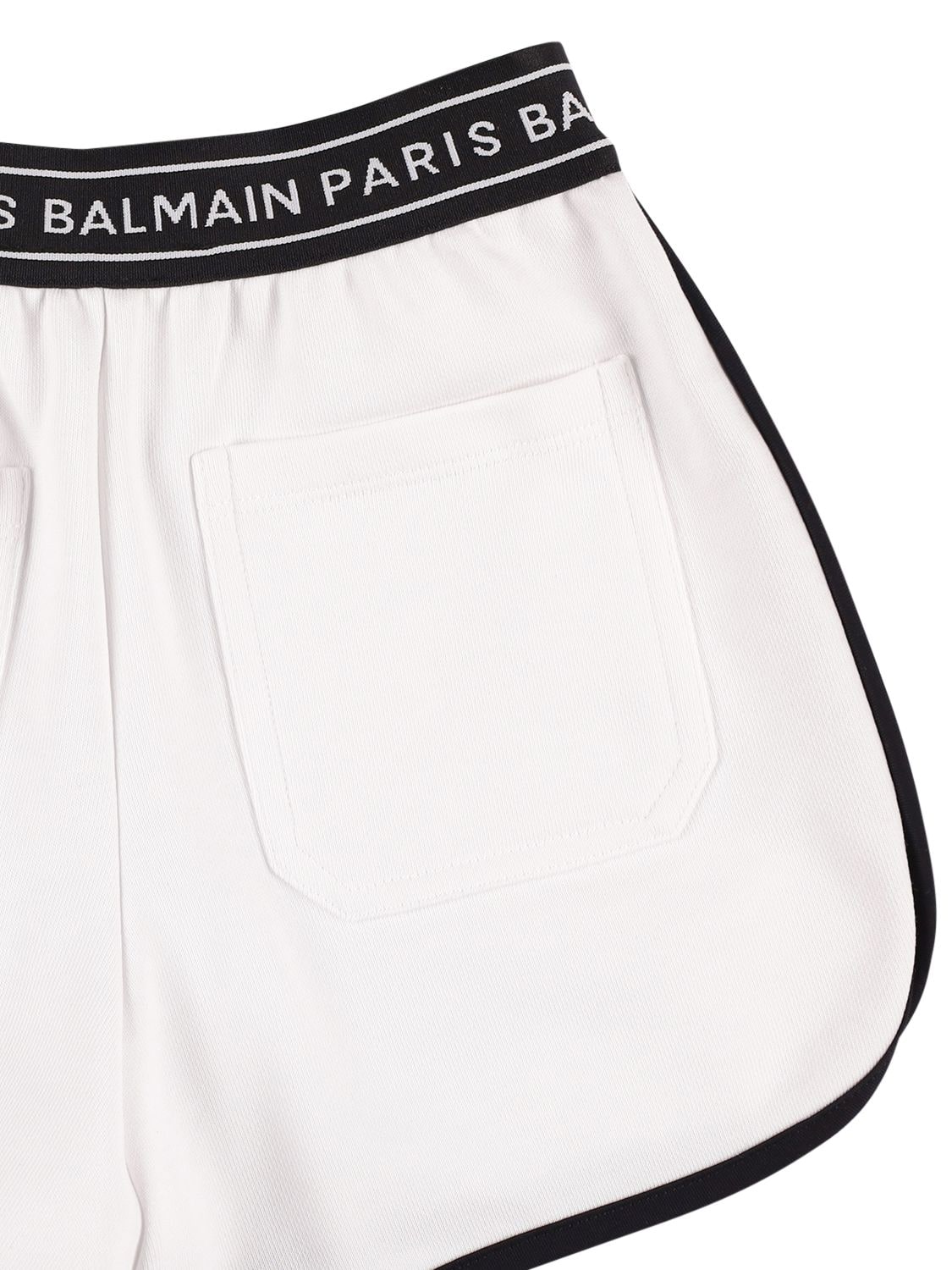 Balmain Organic Cotton Sweatshorts W/ Logo In White