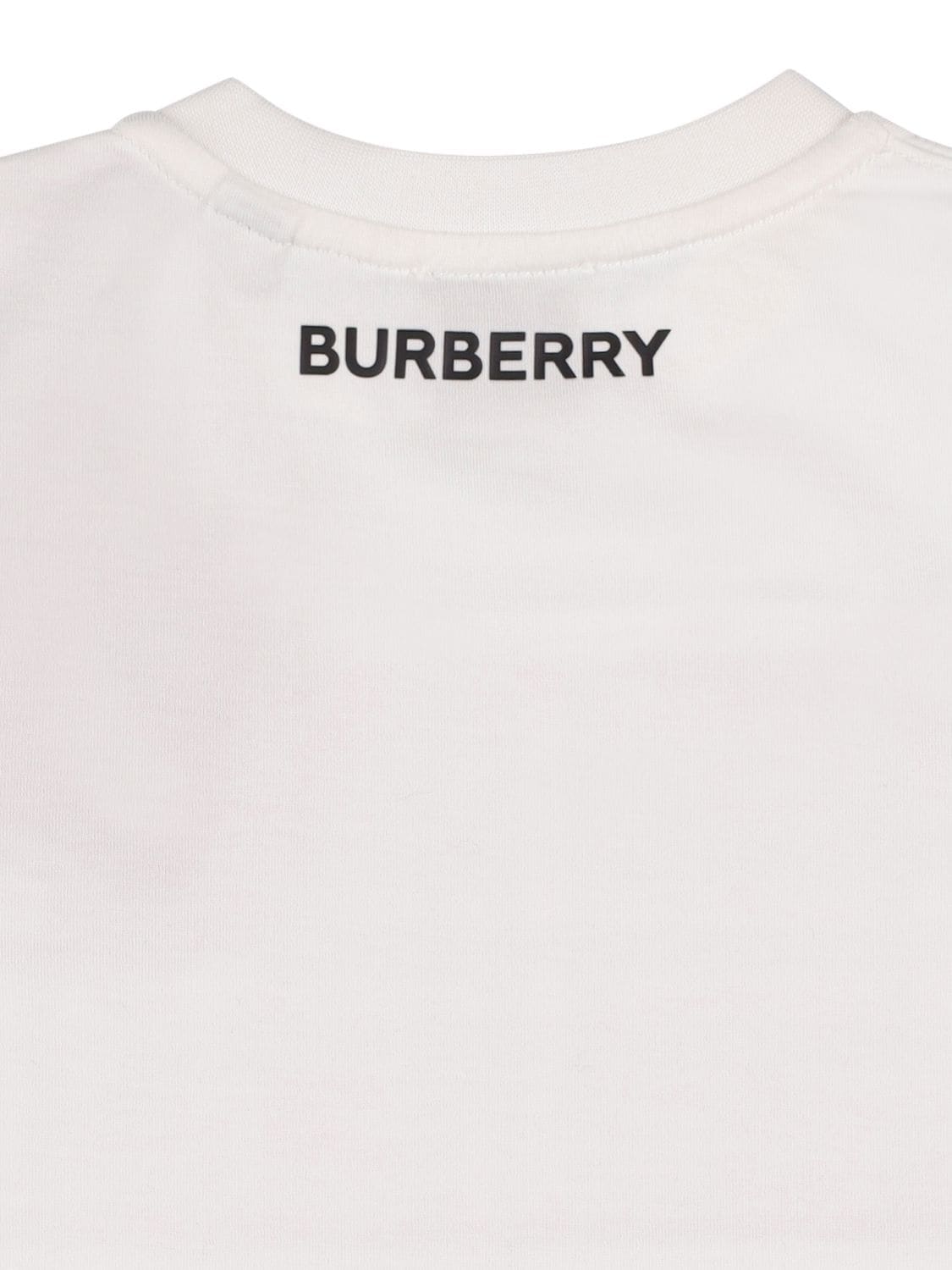 Shop Burberry Cotton Jersey T-shirt W/ Check Insert In White