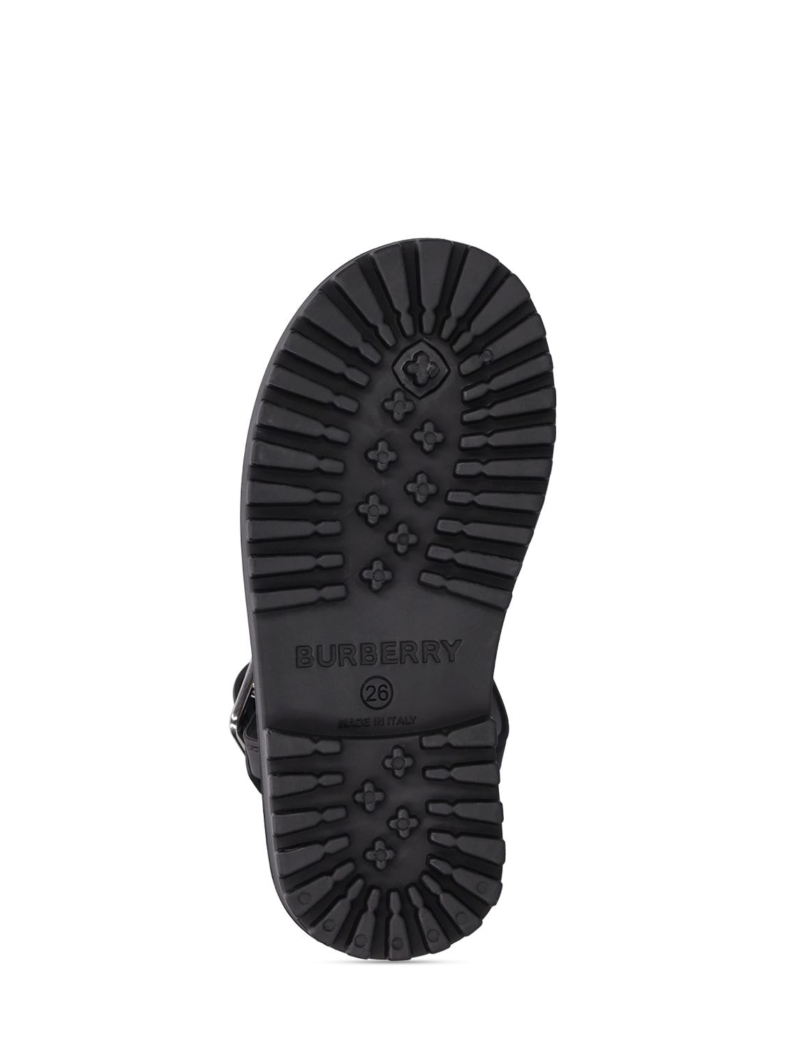 Shop Burberry Rubber Sandals In Black
