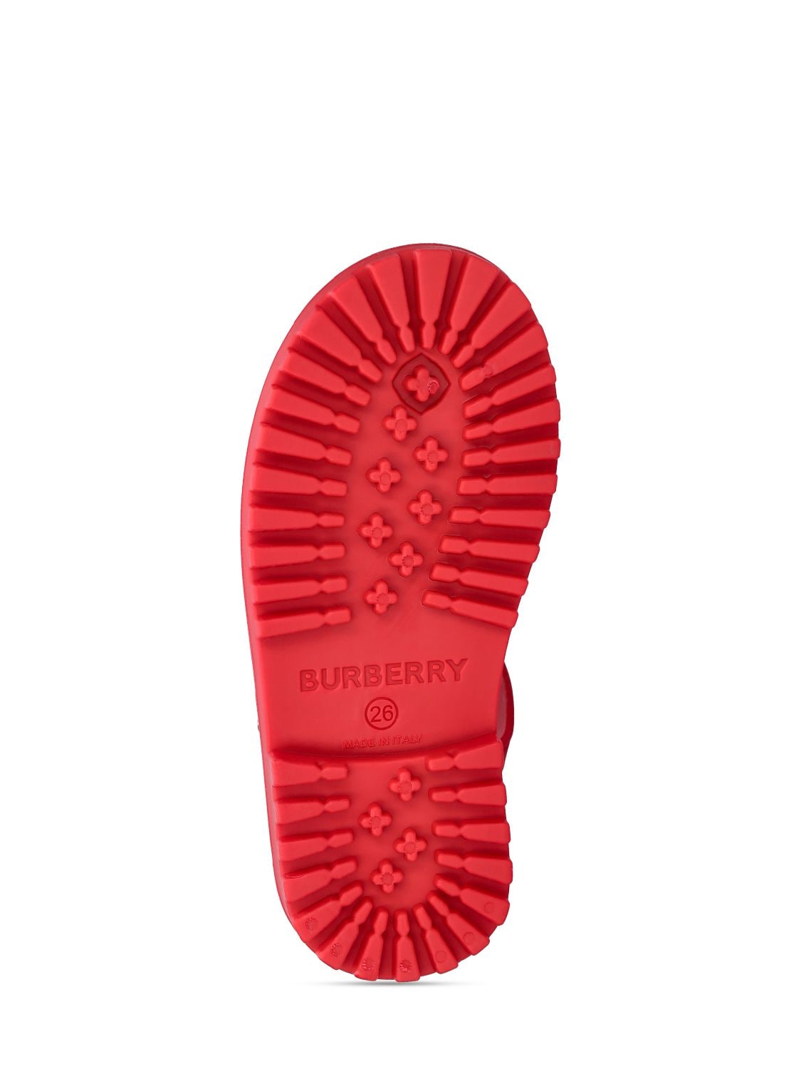 Shop Burberry Rubber Sandals In Red