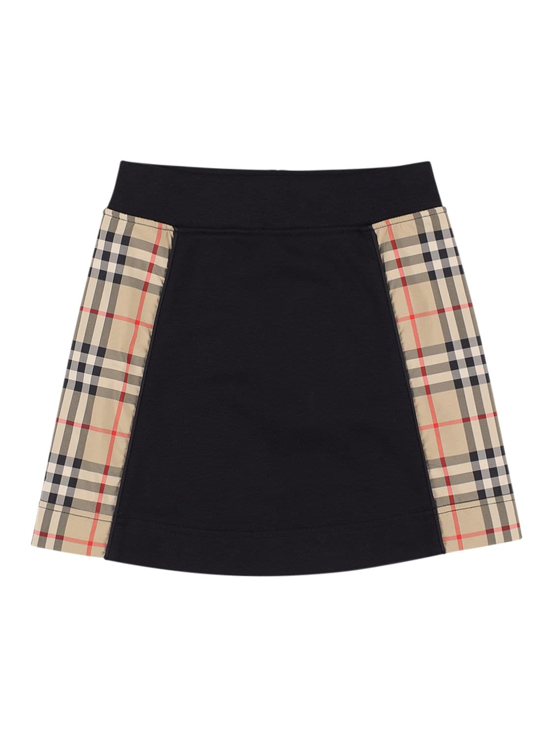 Image of Cotton Skirt W/ Check Bands