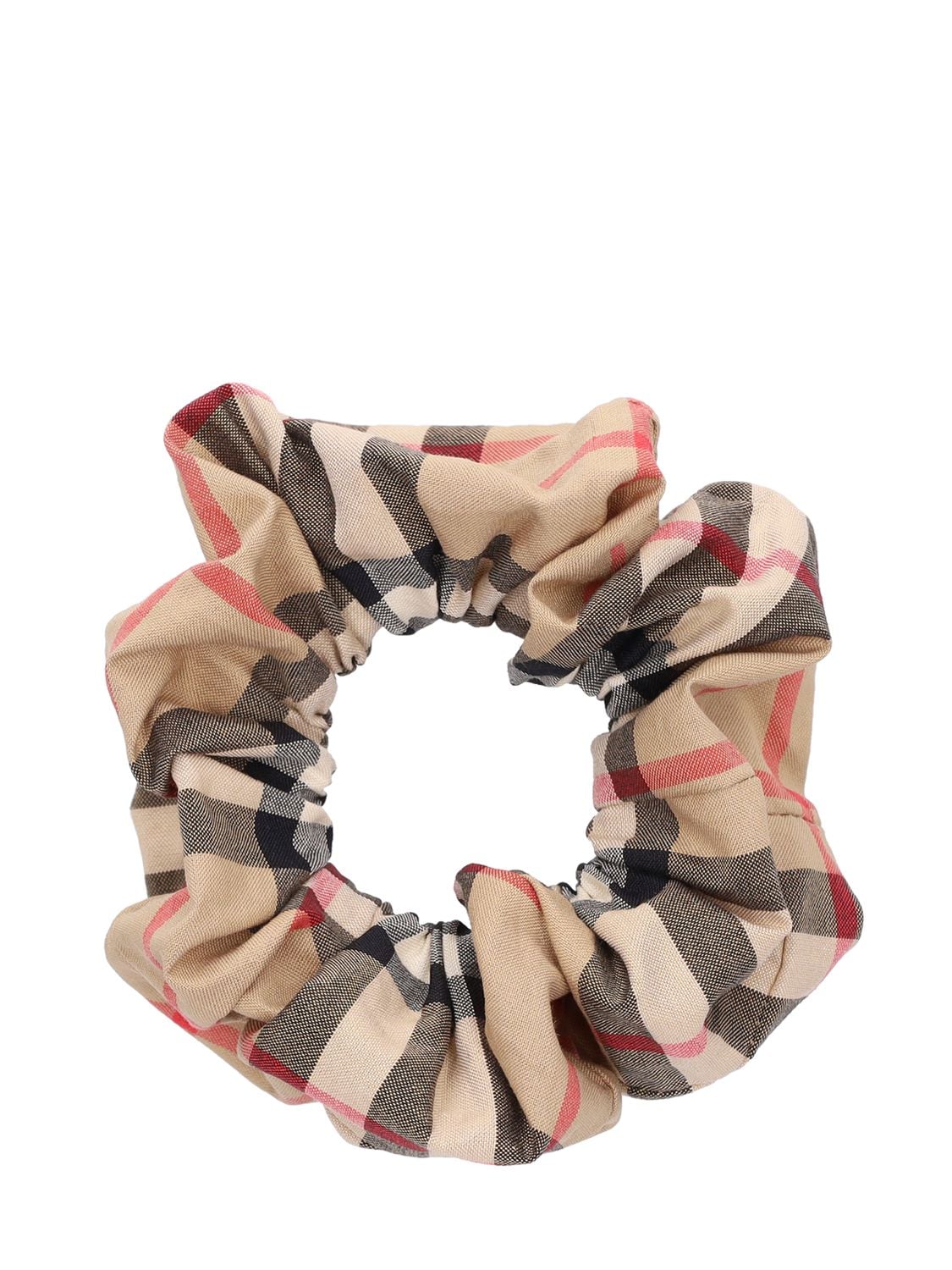 Image of Check Cotton Scrunchie
