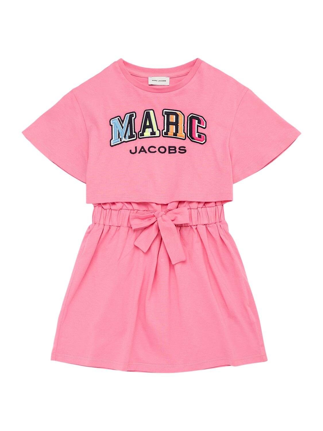 Marc Jacobs (the) Kids' 2-in-1 Embroidered Organic Cotton Dress In Pink
