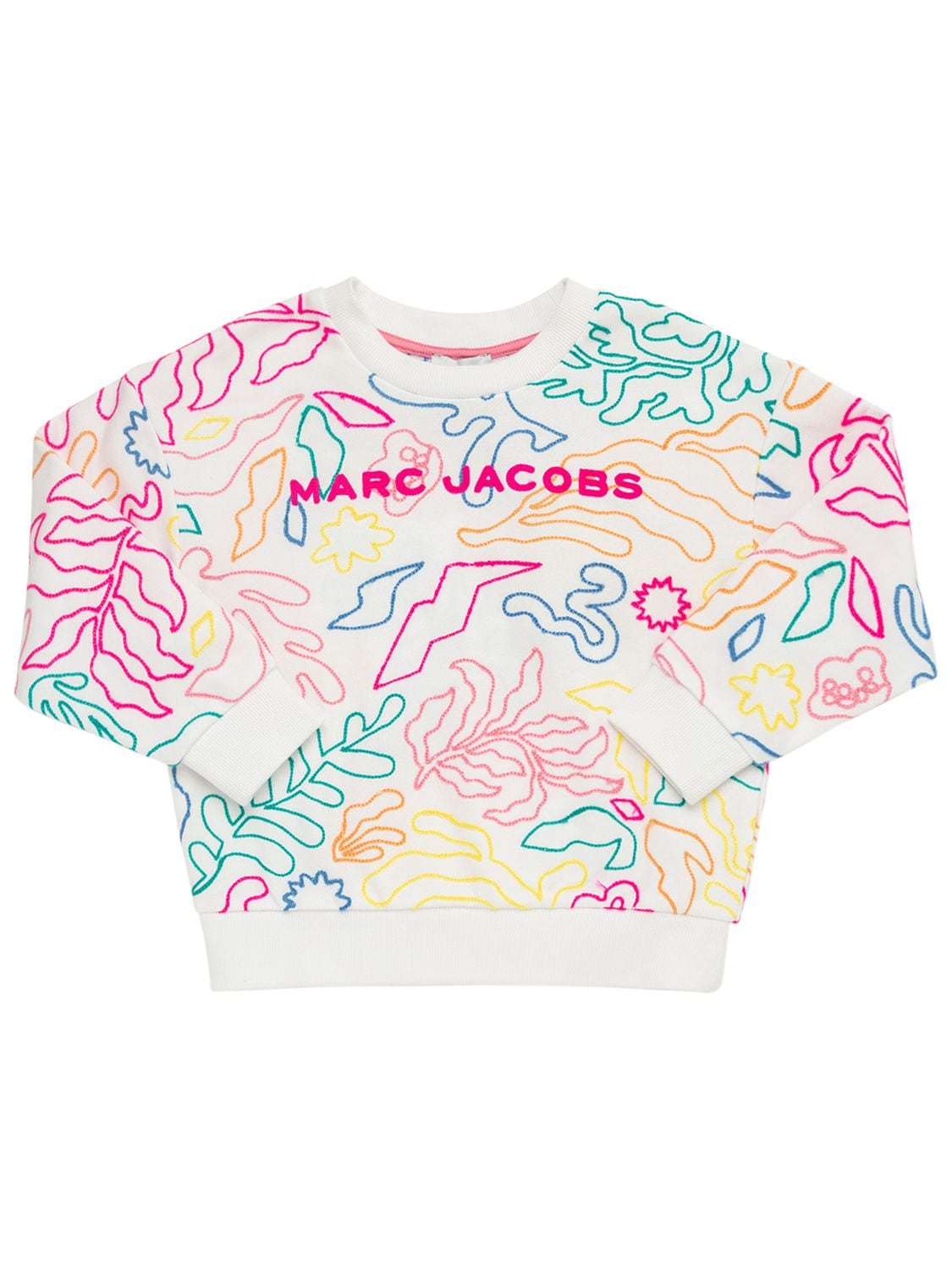 Marc Jacobs (the) Kids' Embroidered Cotton Sweatshirt In White,multi