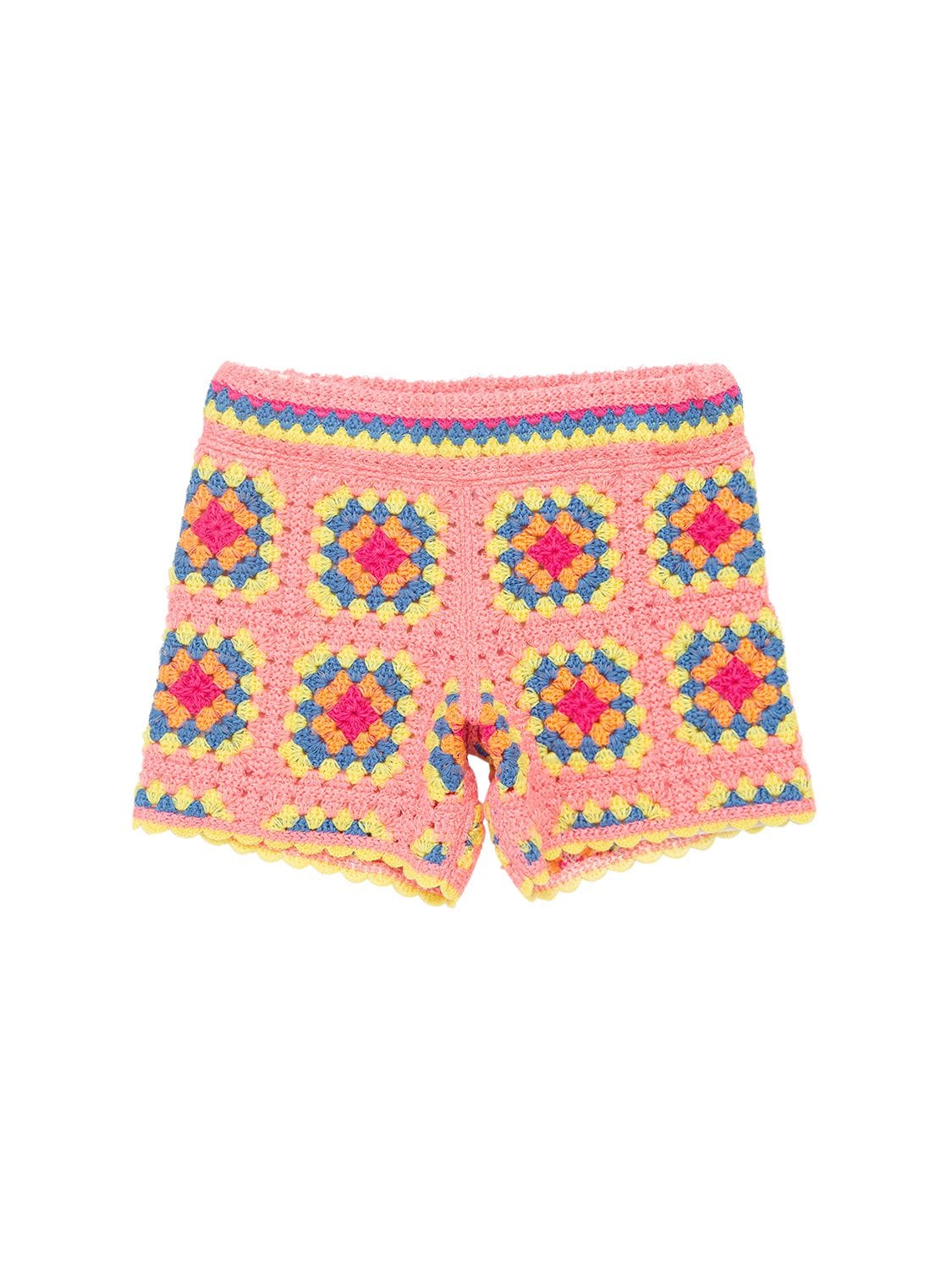 Marc Jacobs (the) Kids' Color Block Crochet Shorts In Multicolor