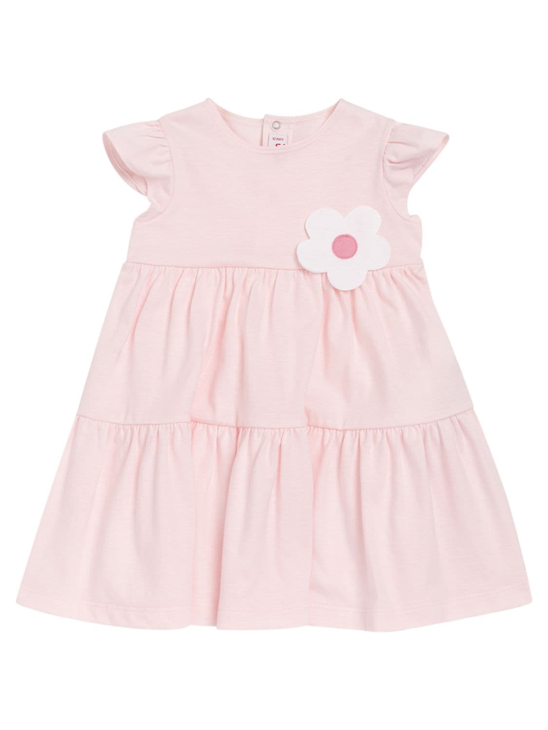 IL GUFO COTTON JERSEY DRESS W/ FLOWER