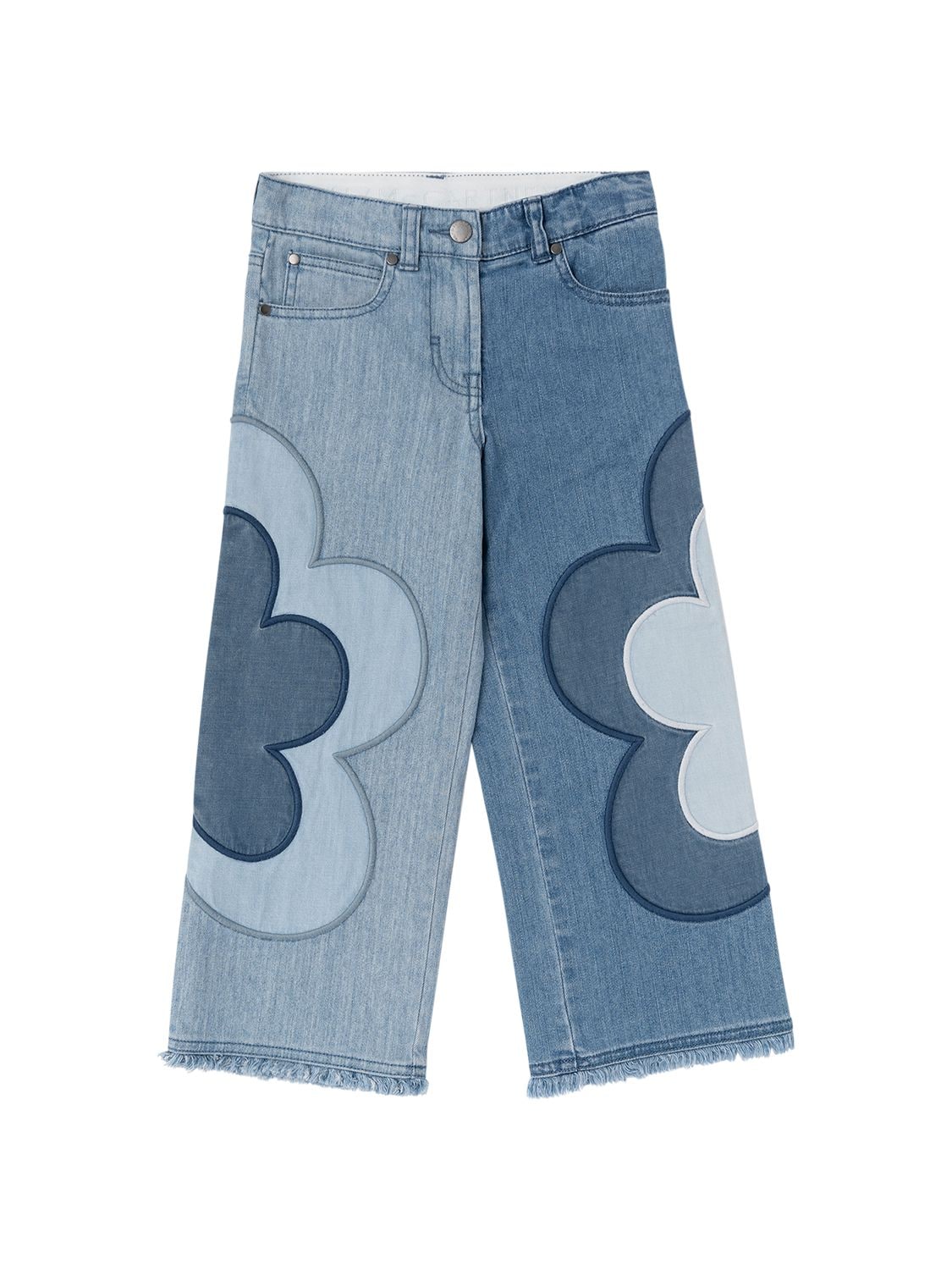 Organic Denim Wide Leg Jeans W/ Patches – KIDS-GIRLS > CLOTHING > JEANS