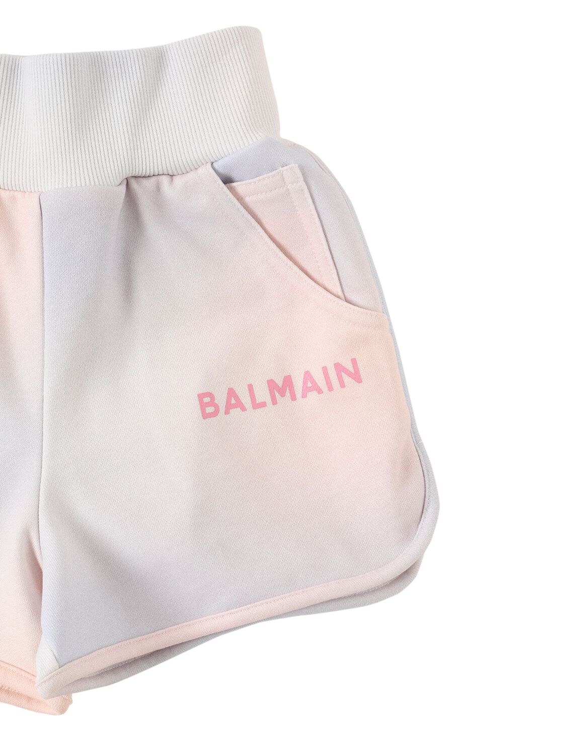 Balmain Tie Dye Organic Cotton Sweat Shorts In Multicolor