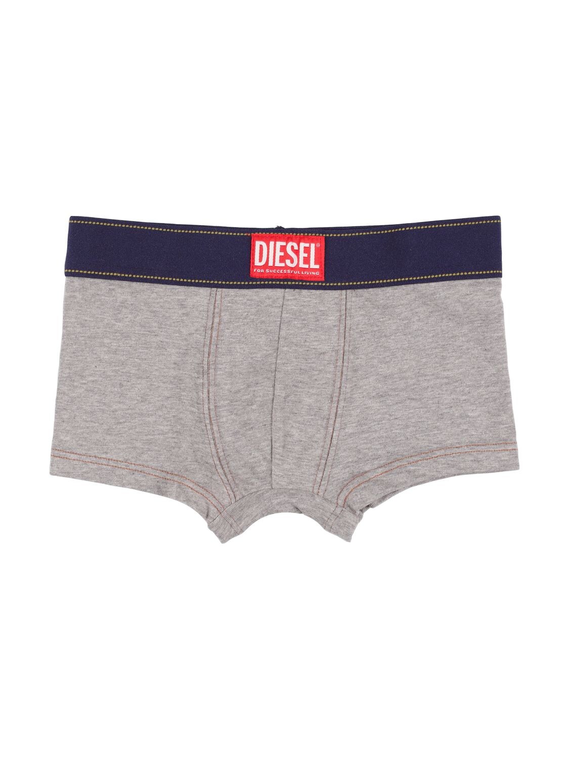 Shop Diesel Pack Of 2 Cotton Jersey Boxer Briefs In Multicolor