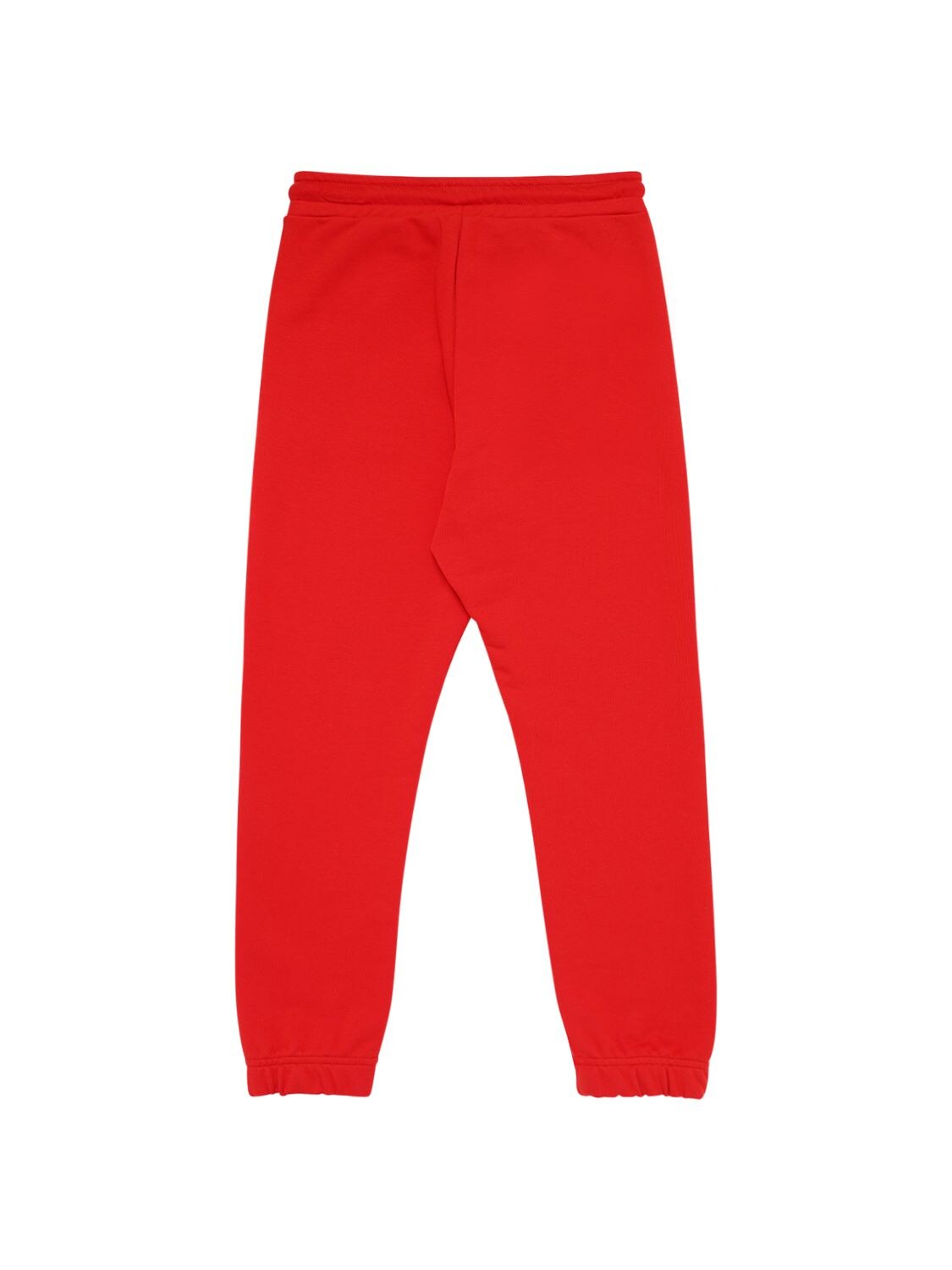 Shop Diesel Logo Print Cotton Sweatpants In Red