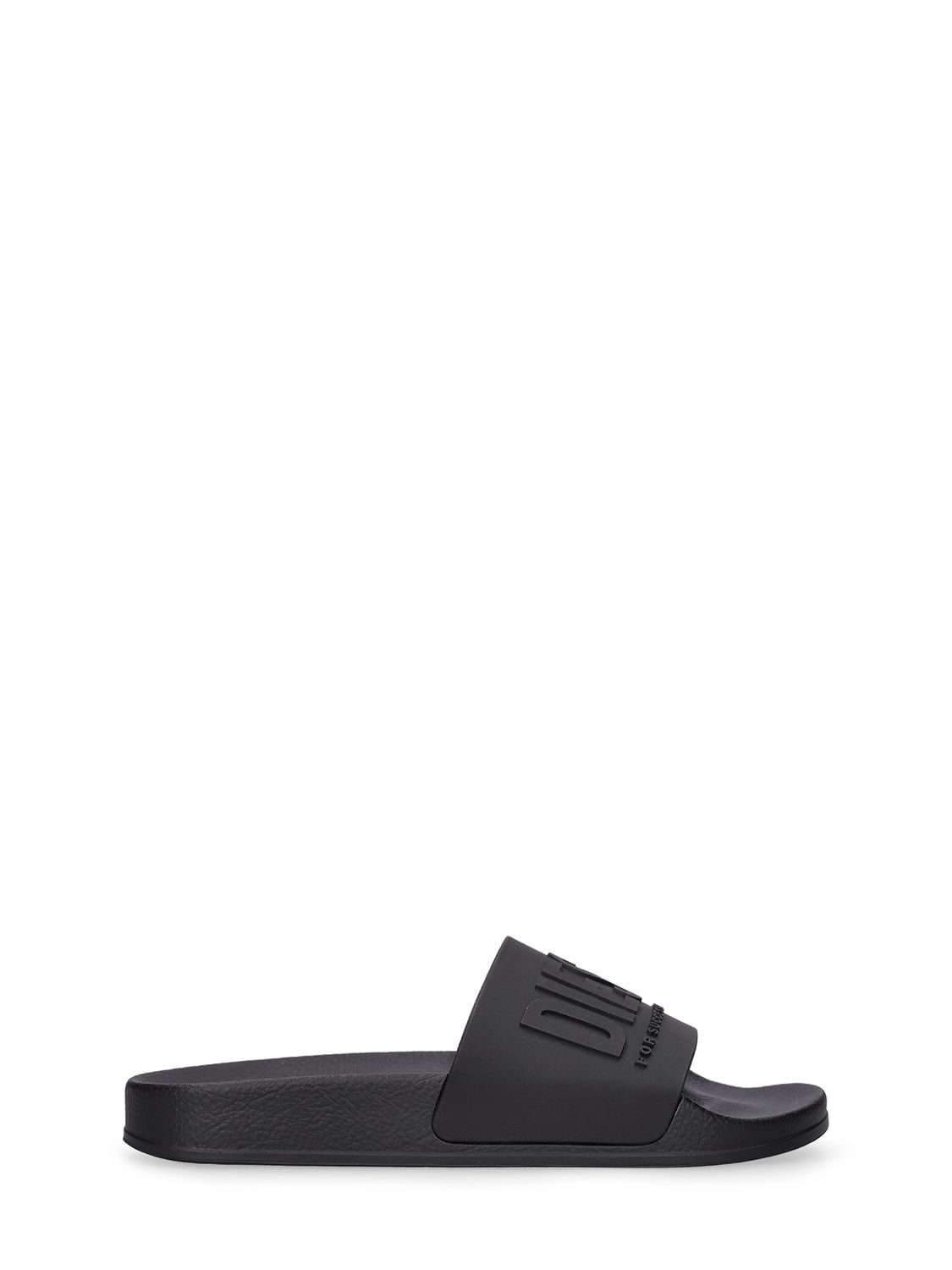 DIESEL LOGO RUBBER SLIDE SANDALS