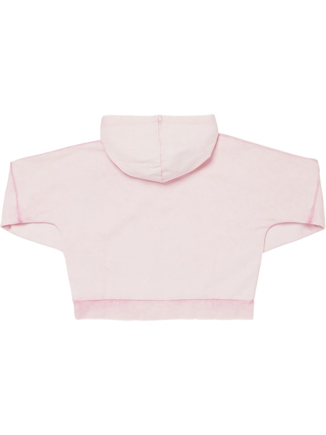 Shop Diesel Logo Print Cotton Sweatshirt Hoodie In Pink