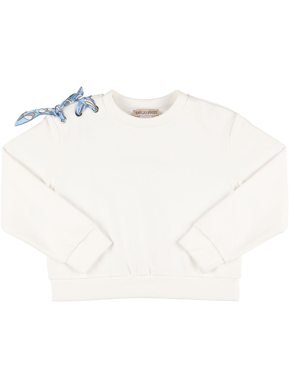 Pucci Kids' Organic Cotton Sweatshirt In White