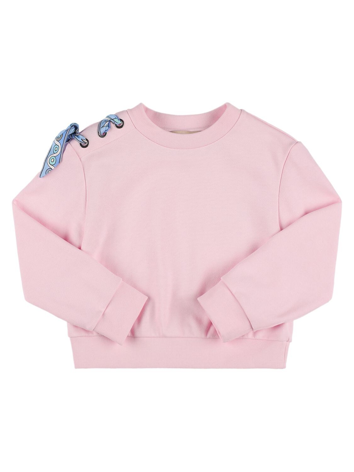 Pucci Kids' Organic Cotton Sweatshirt In Pink