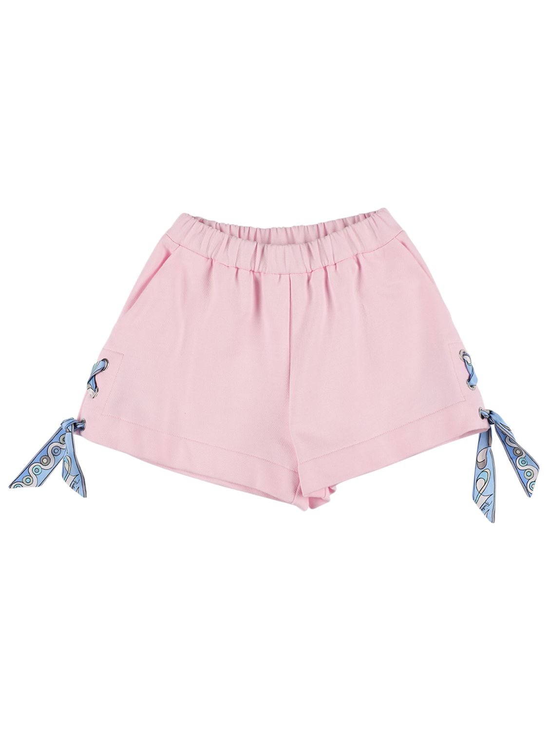 Pucci Kids' Organic Cotton Sweat Shorts In Pink