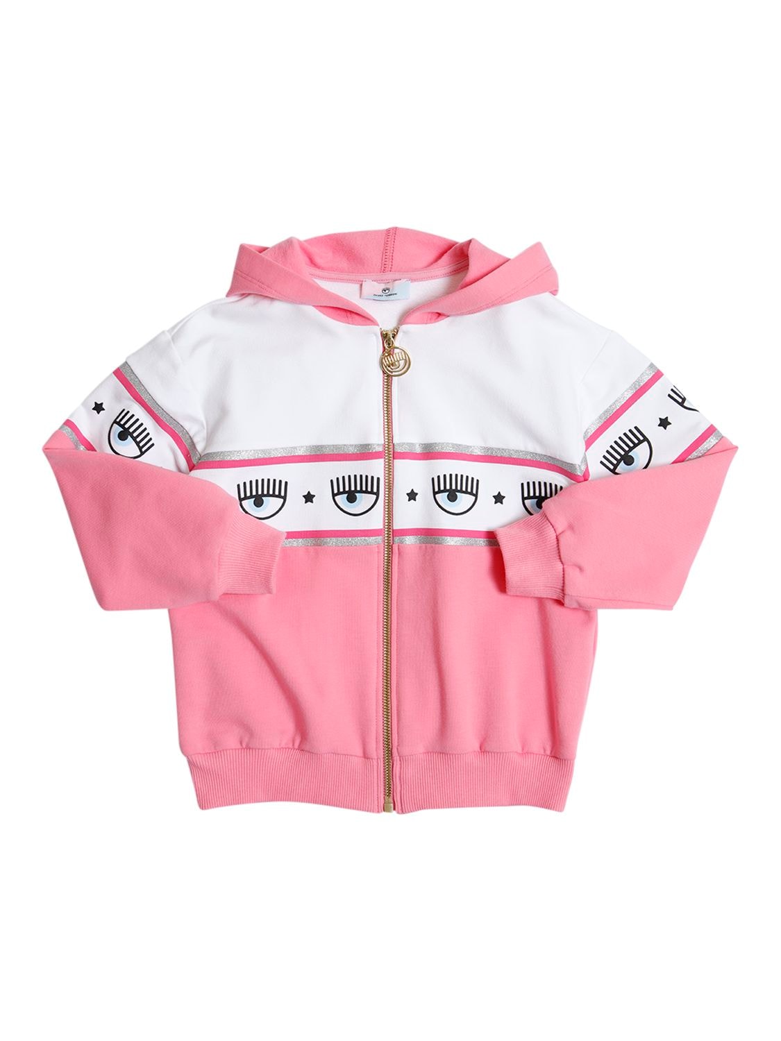 Logomania Cotton Sweatshirt Hoodie – KIDS-GIRLS > CLOTHING > SWEATSHIRTS