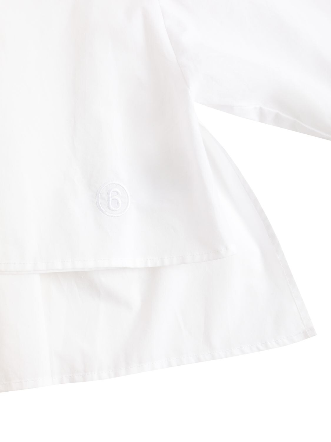 Shop Mm6 Maison Margiela Cotton Poplin Shirt In White