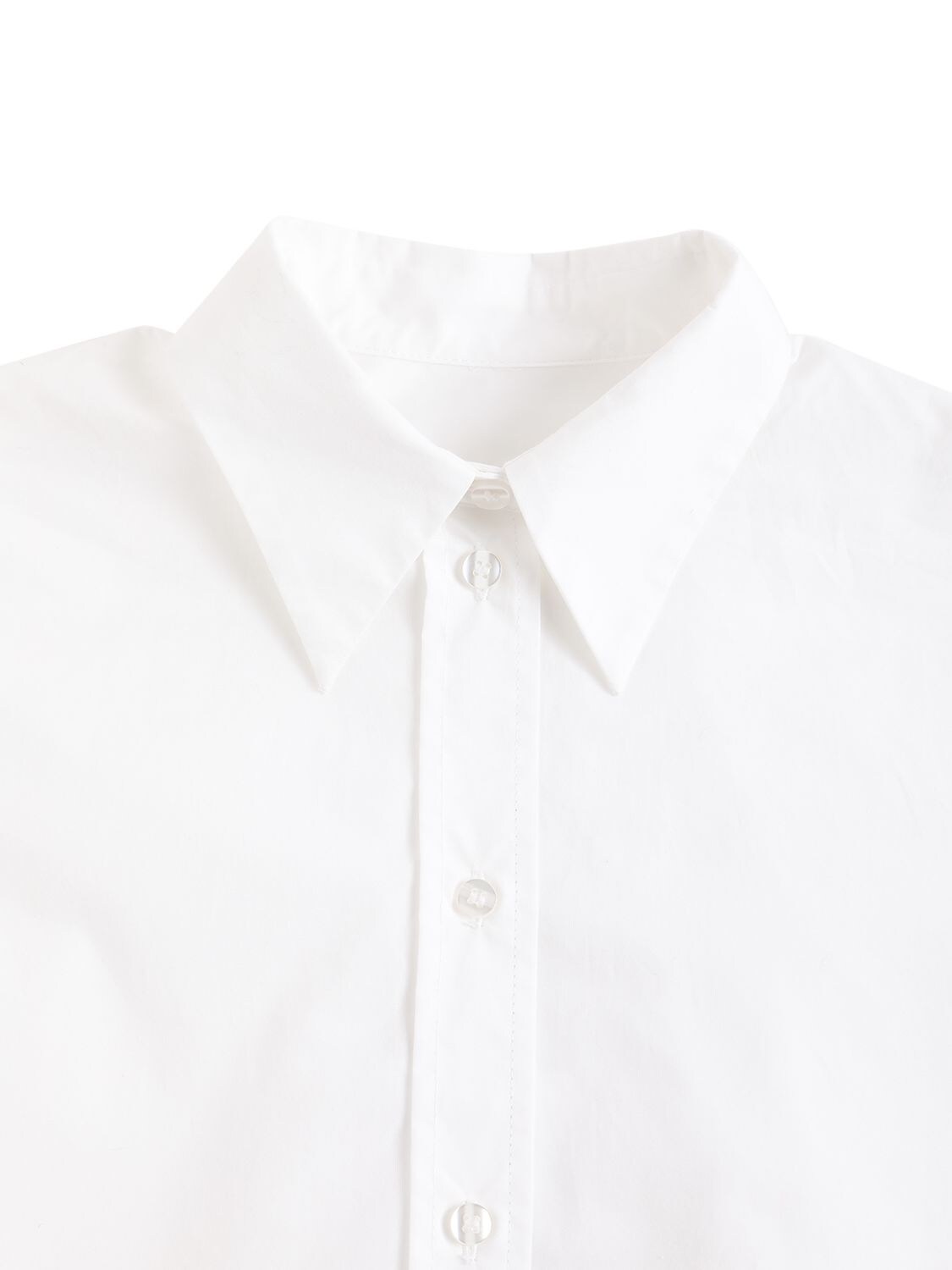 Shop Mm6 Maison Margiela Cotton Poplin Shirt In White