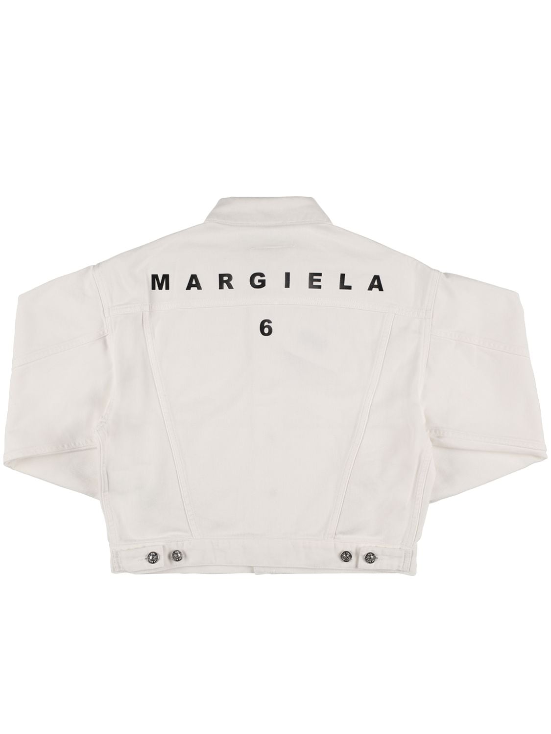 Mm6 Maison Margiela Kids' Cotton Denim Jacket In 白色