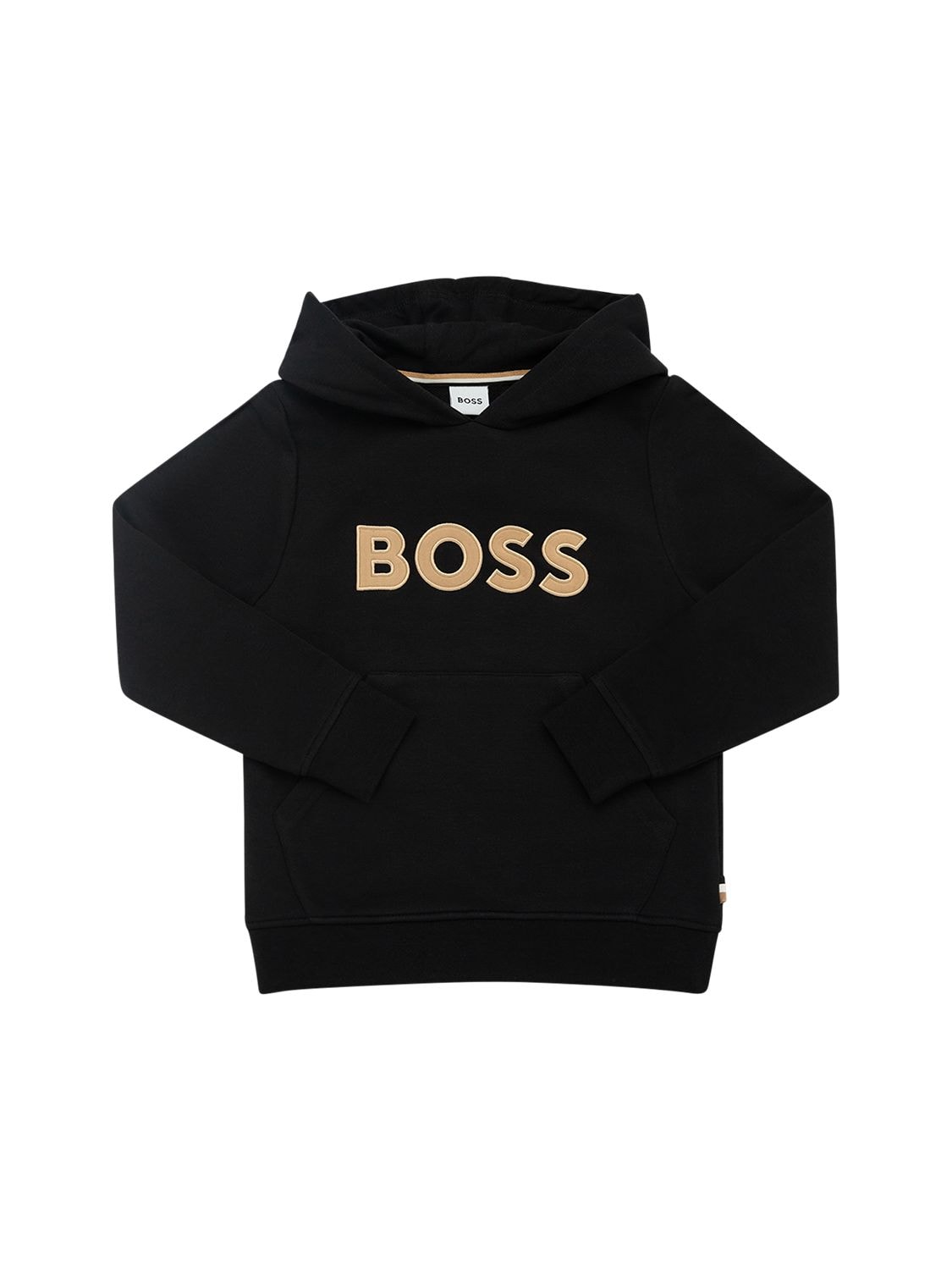 Hugo Boss Kids' Logo Printed Sweatshirt Hoodie In Black