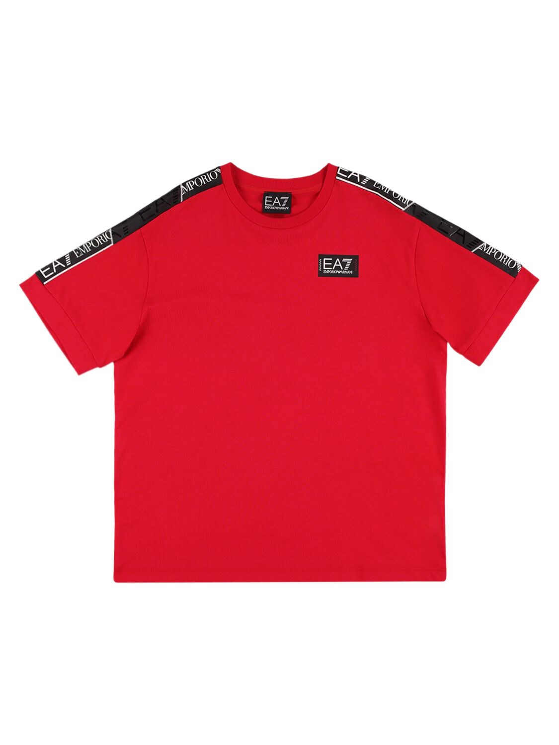 EA7 LOGO棉质平纹针织T恤