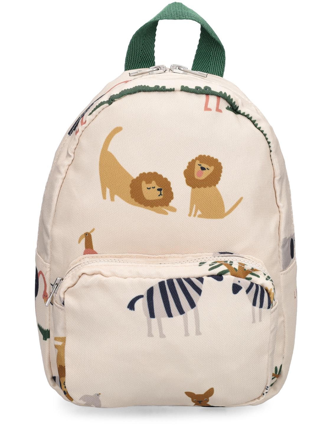 Liewood Kids' Animals Print Recycled Nylon Backpack In White