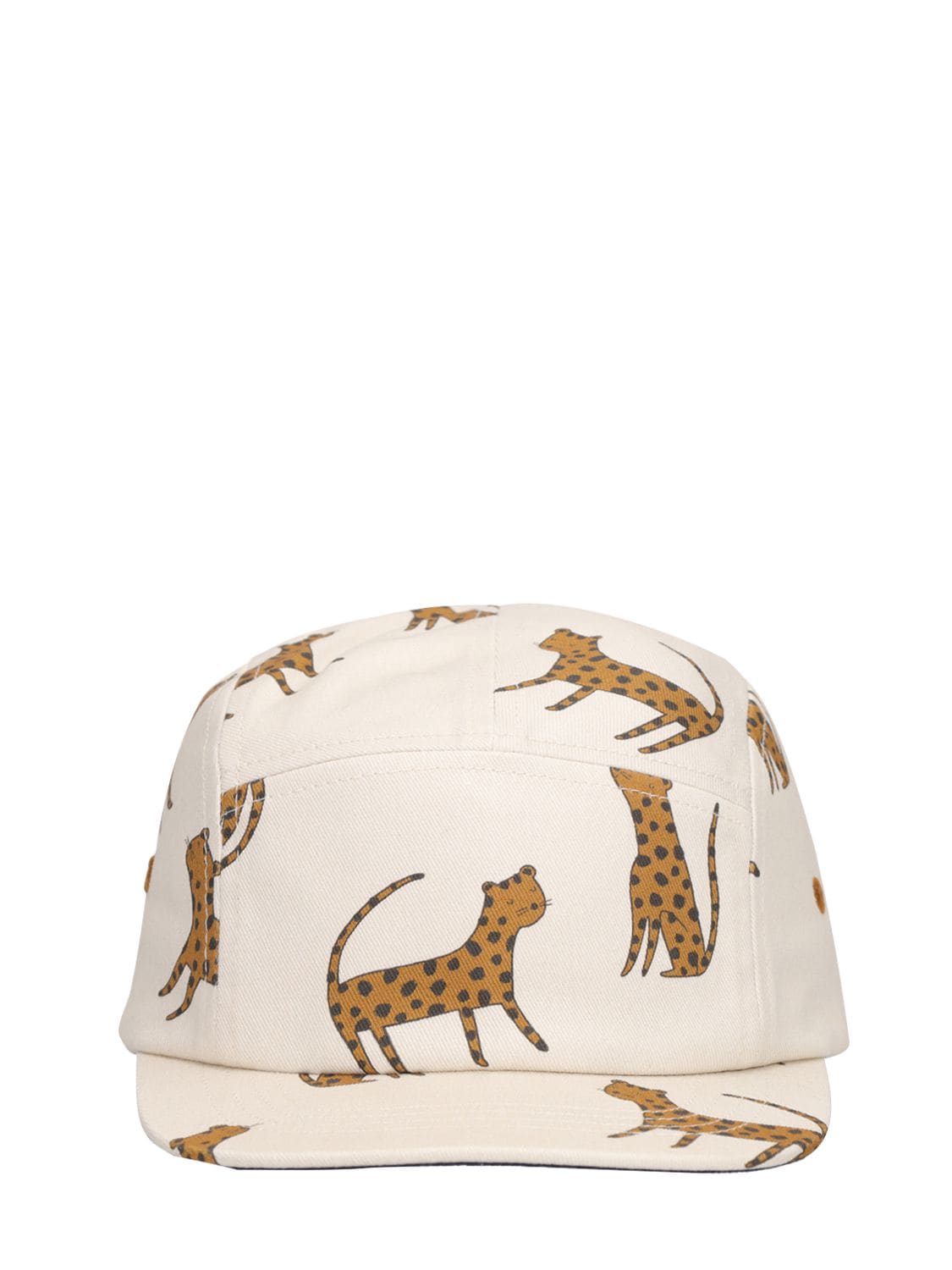 Liewood Kids' Leopard Print Organic Cotton Hat In Off White