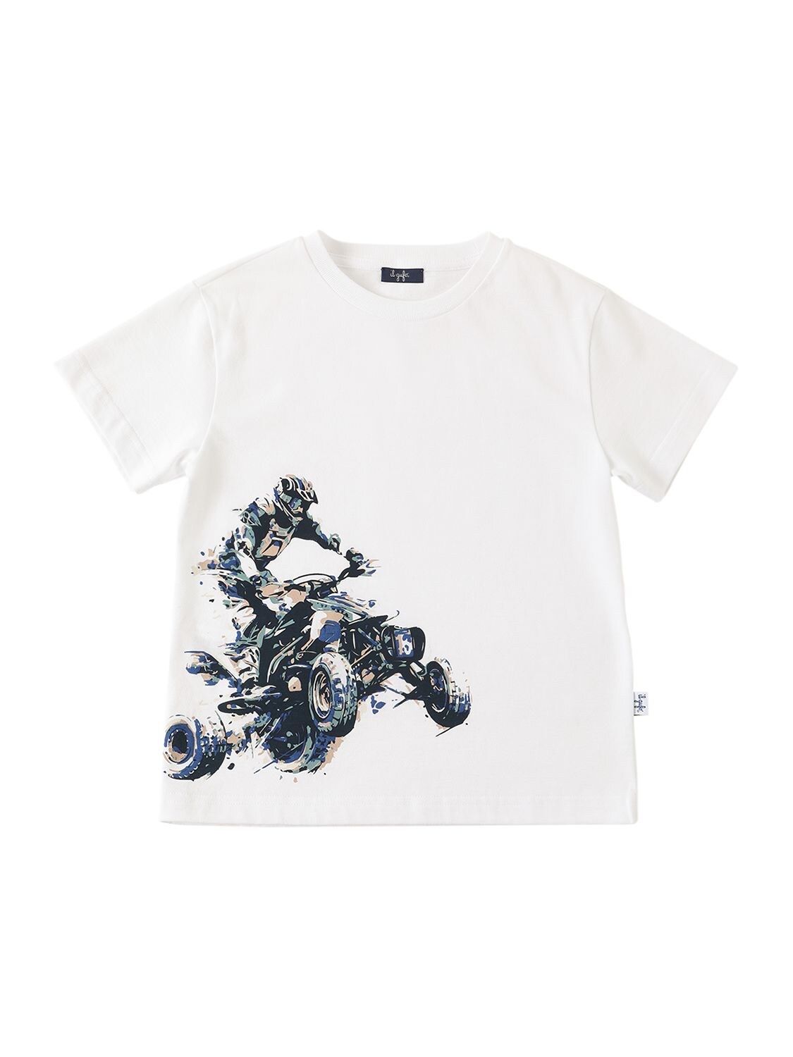 T-shirt En Jersey De Coton Imprimé 4 Roues