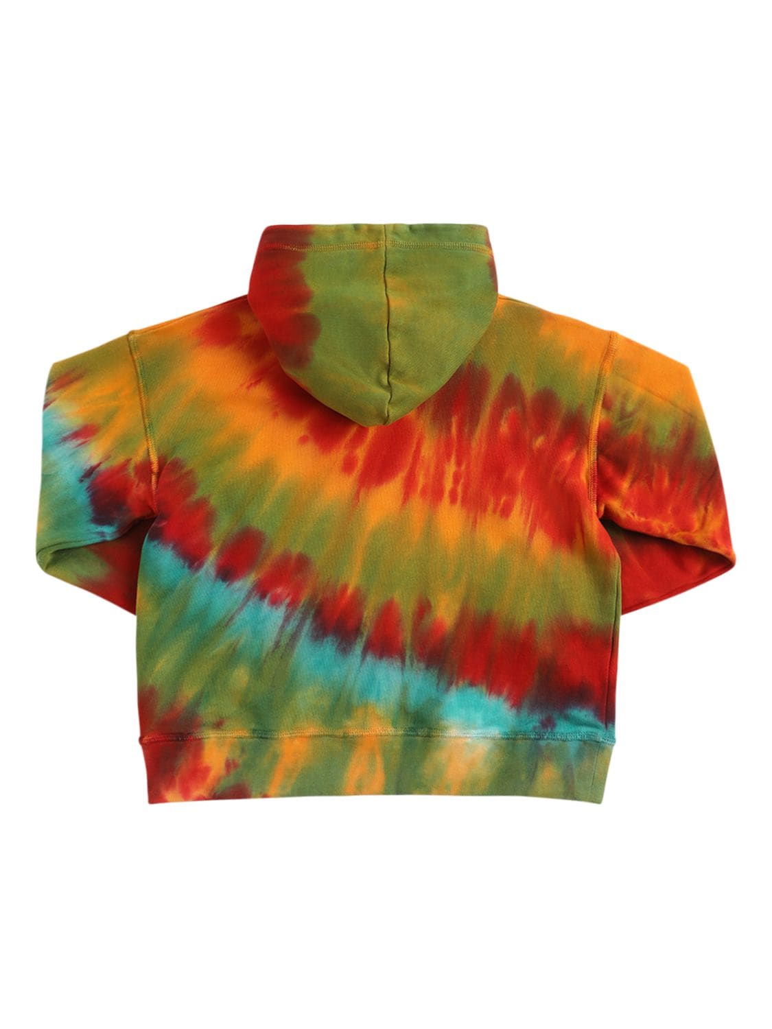 Shop Dsquared2 Tie Dye Cotton Sweatshirt Hoodie In Multicolor