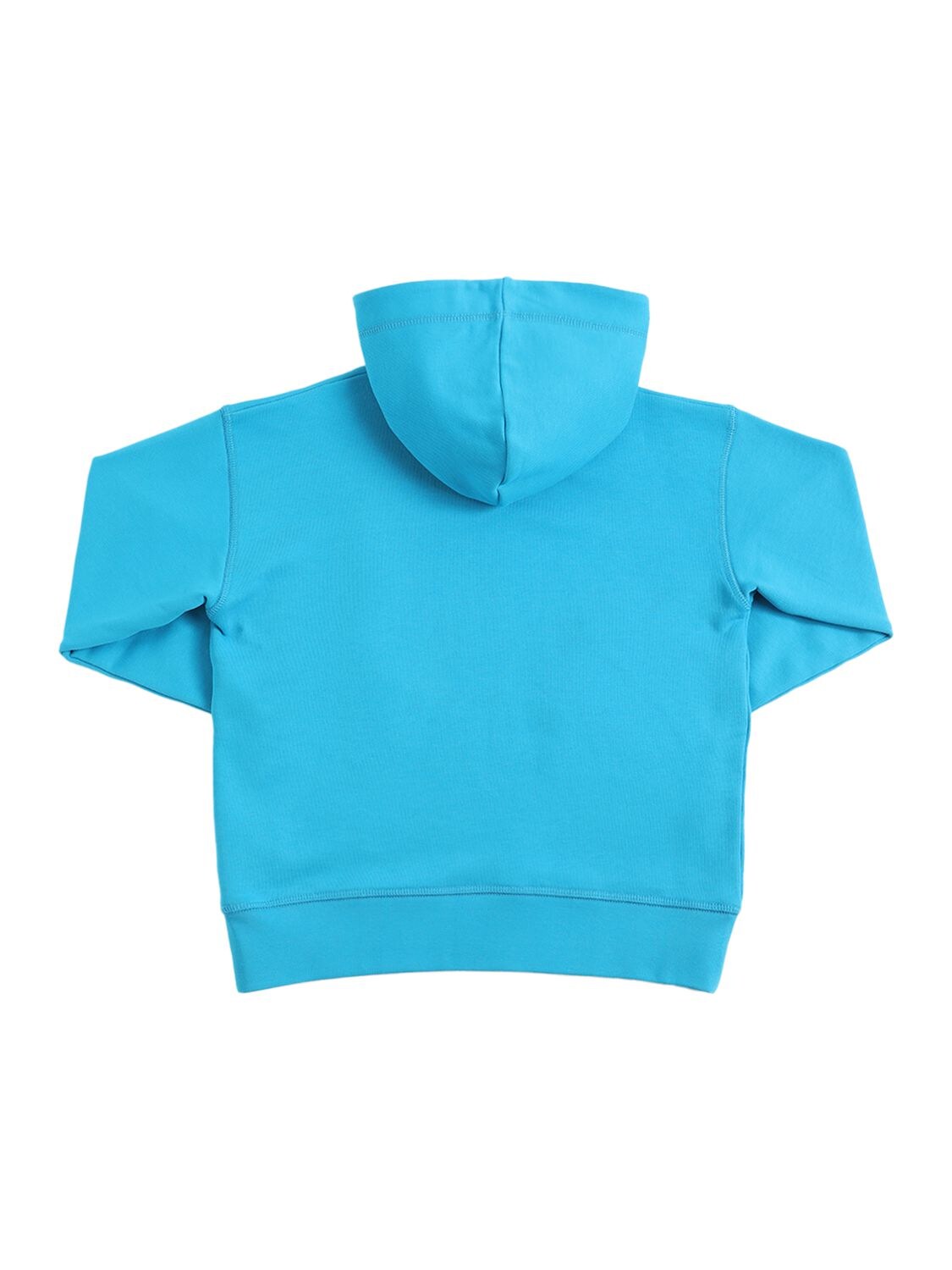 Shop Dsquared2 Cotton Sweatshirt Hoodie W/ Logo In Light Blue