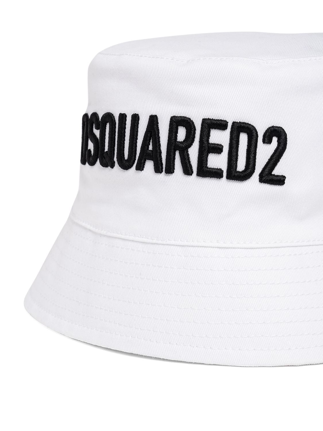 Shop Dsquared2 Cotton Gabardine Bucket Hat In White