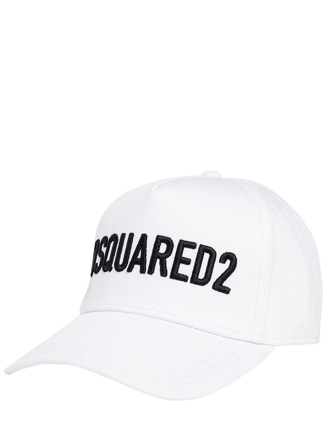 Shop Dsquared2 Cotton Gabardine Hat W/ Logo In White