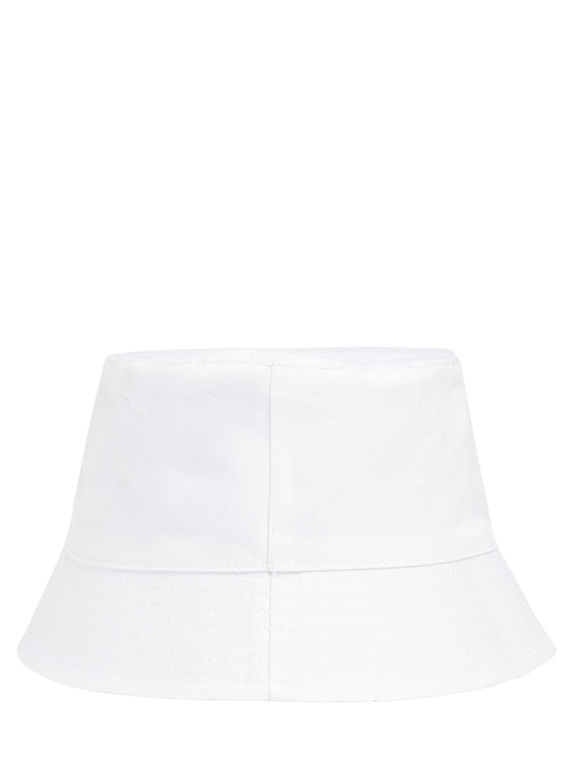 Shop Dsquared2 Logo Print Cotton Gabardine Bucket Hat In White
