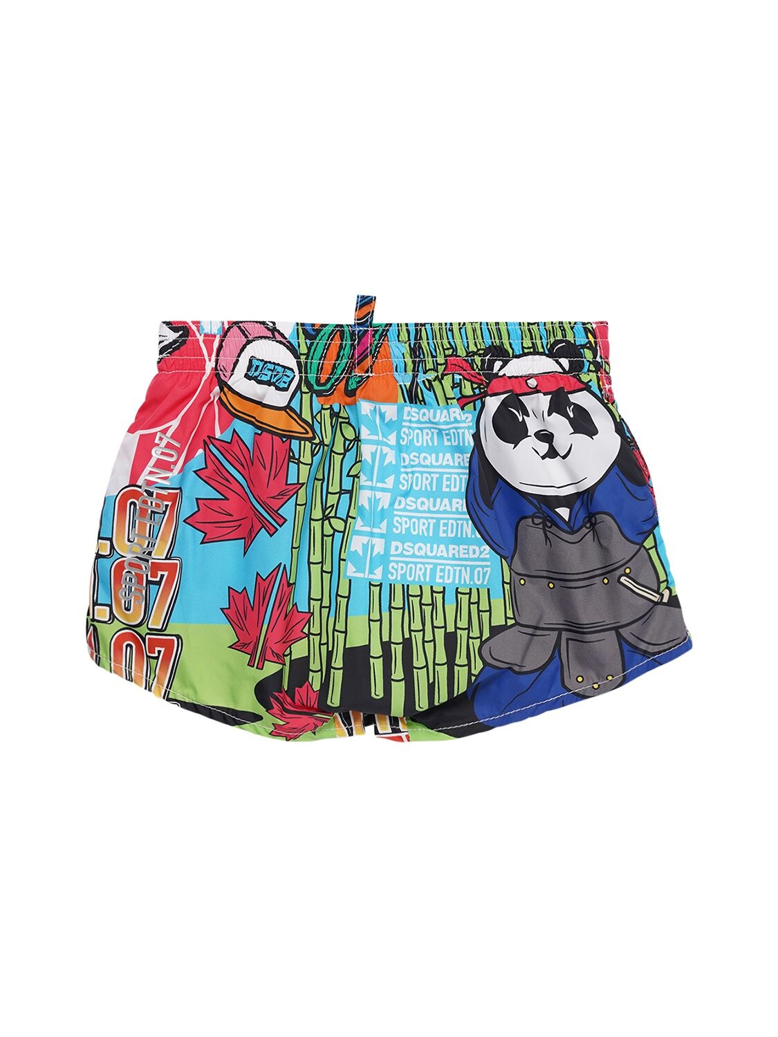 Shop Dsquared2 All Over Print Nylon Swim Shorts In Multicolor