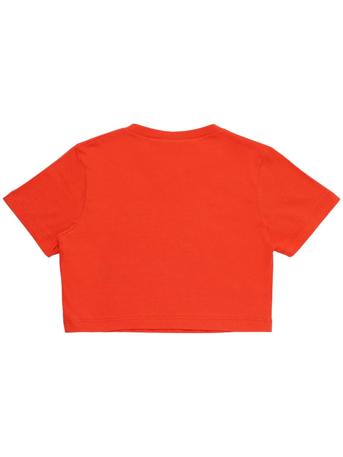 Shop Dsquared2 Logo Print Cropped Jersey T-shirt In Red